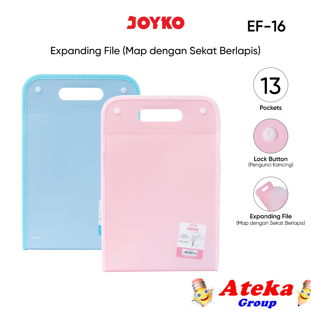 

JOYKO Expanding File Map Organizer EF-16 13Pockets