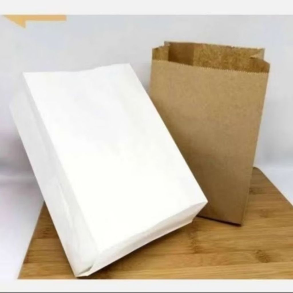 

Paper Bag Reguler Polos coklat kantong kertas gorengan,kentang goreng,ayam goreng,dll. isi 100 pcs per pak