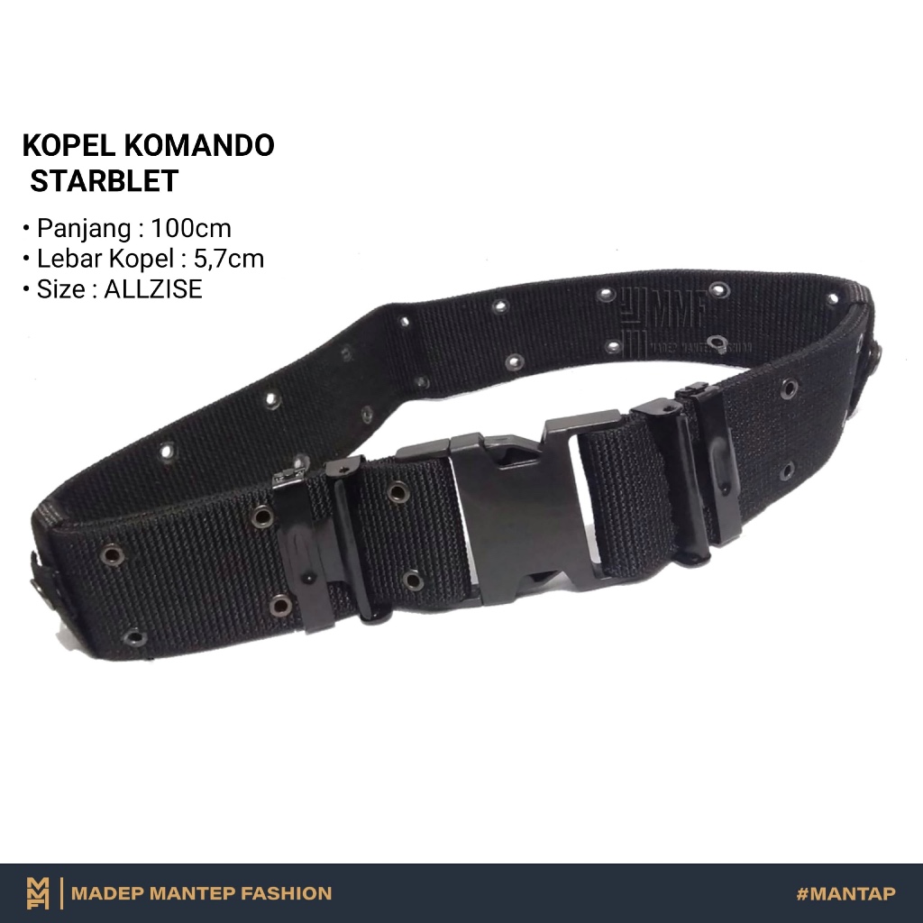 Sabuk Kopel Komando TNI Kopel US Army Kopel PDL TNI - KOPEL STARBLET HITAM