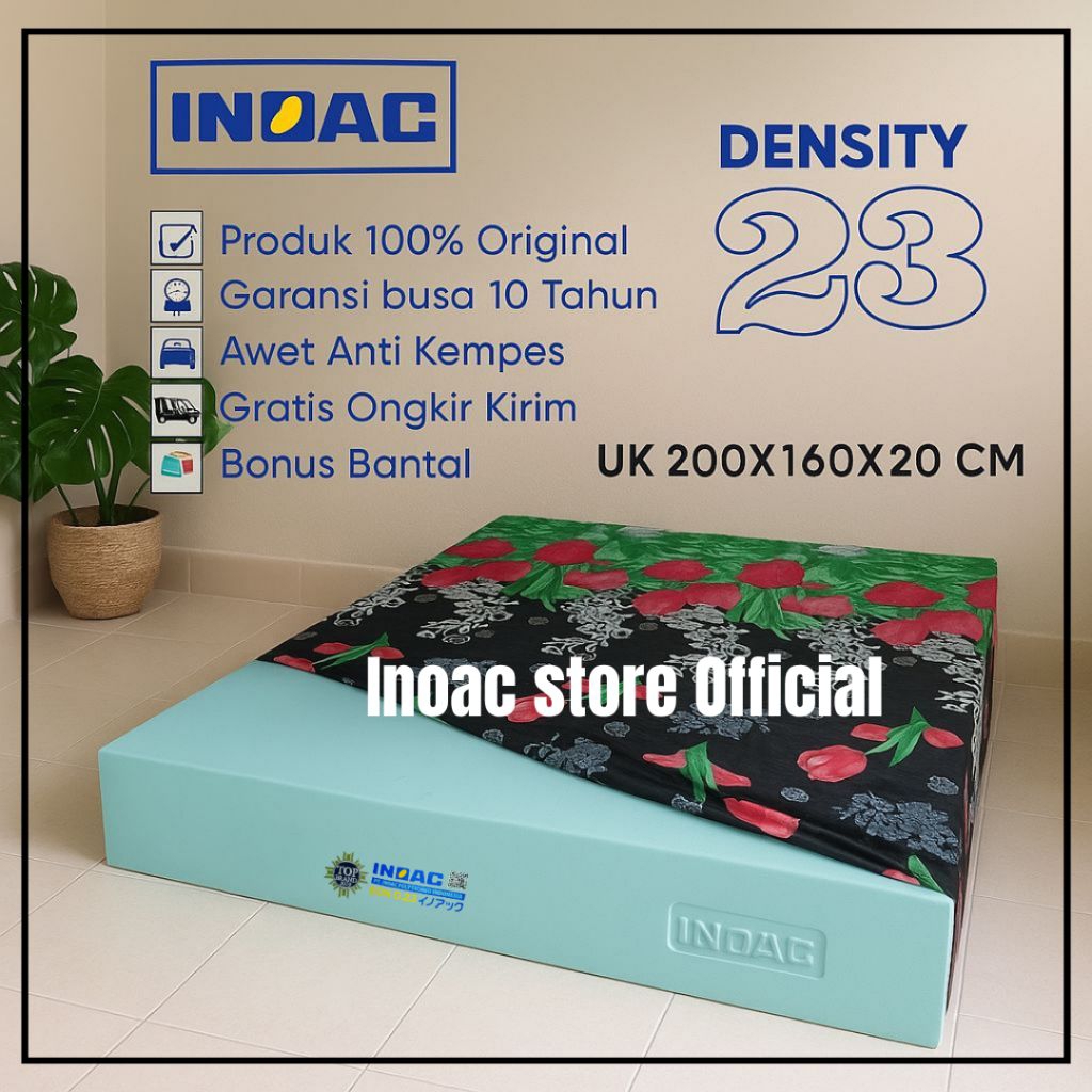 Kasur Busa Inoac No 2 Uk 200x160x20 cm Garansi Busa 10 Tahun