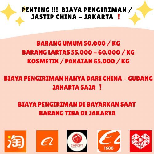 Jastip Taobao Termurah / Jastip 1688 / Jasa Beli Luar Negri /Jasa Bayar Orderan Taobao 1688
