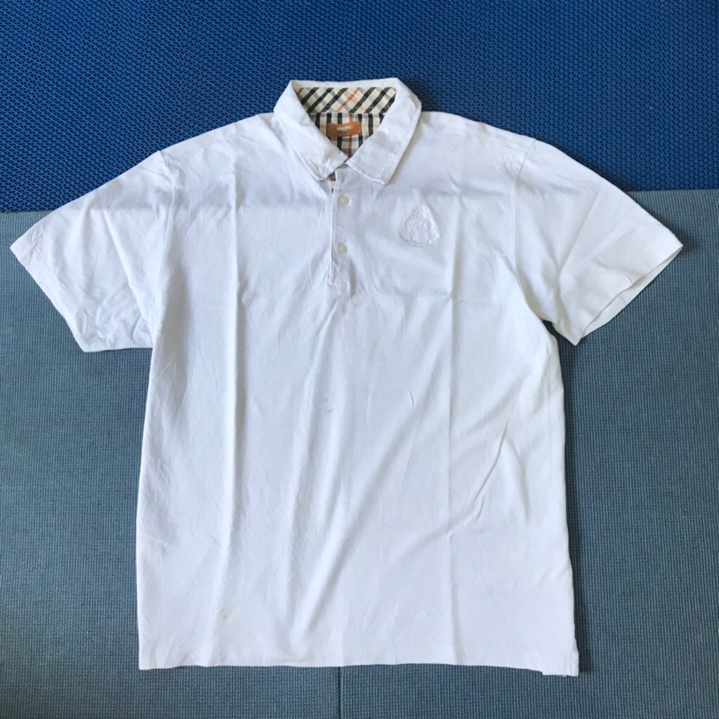 Merc London White Polo Shirt  Off White basic  Size L  Pxl : 71 x 62cm  Sleeves : 23 cm  Hem : 63 cm