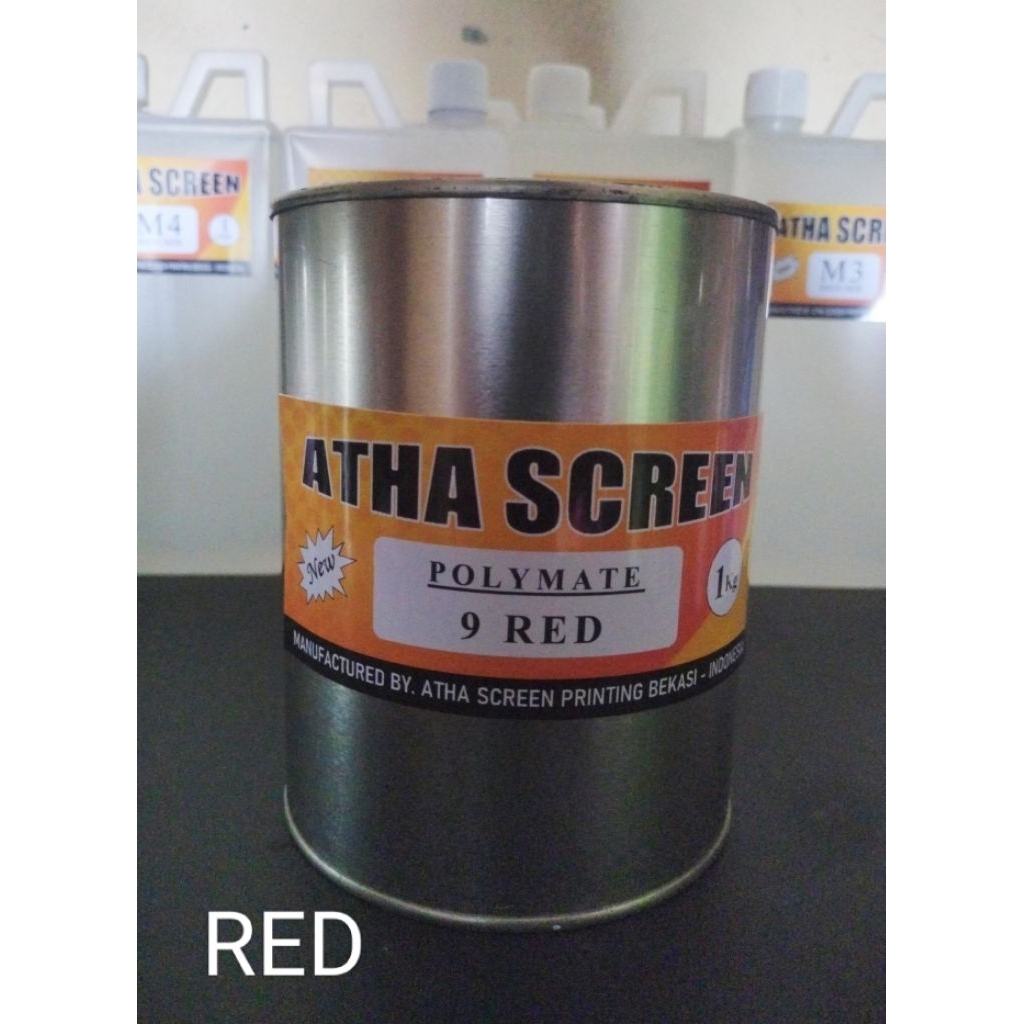 

ATHA SCREEN CAT/TINTA SABLON PLASTIK,KARUNG DLL (9 RED)