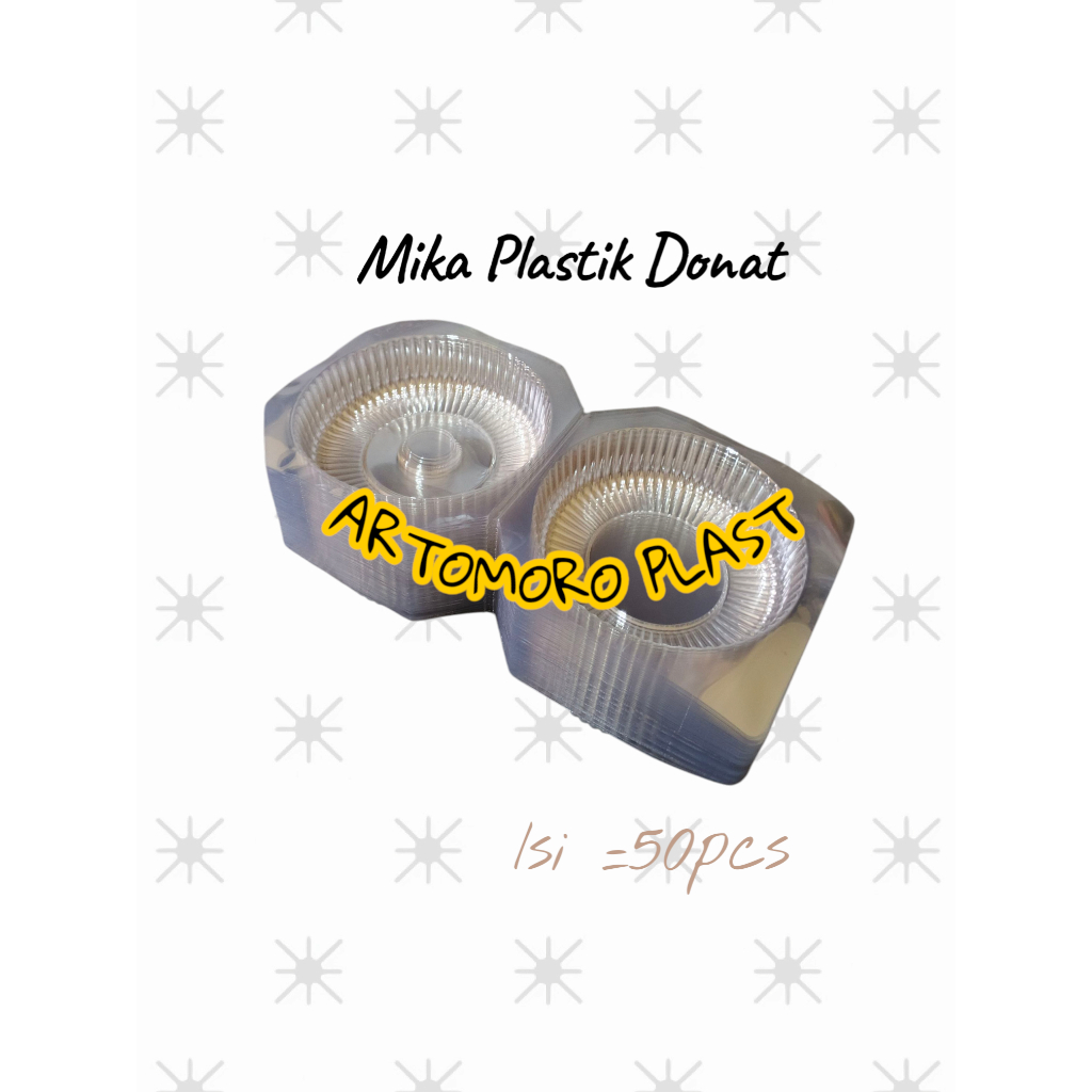 (50PCS HARGA GROSIR ) MIKA DONAT PLASTIK / MIKA DONAT