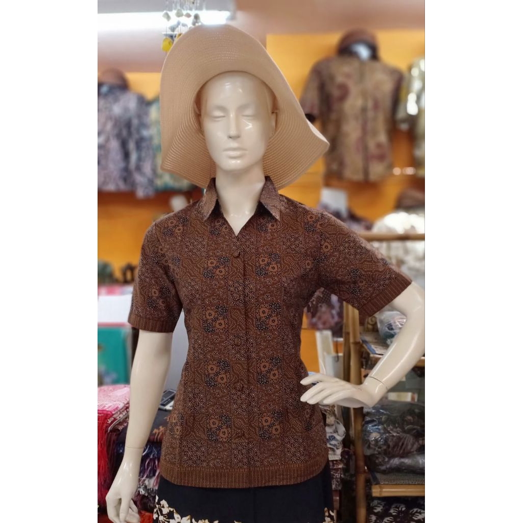 Bakul batik,Blouse batik wanita lengan pendek