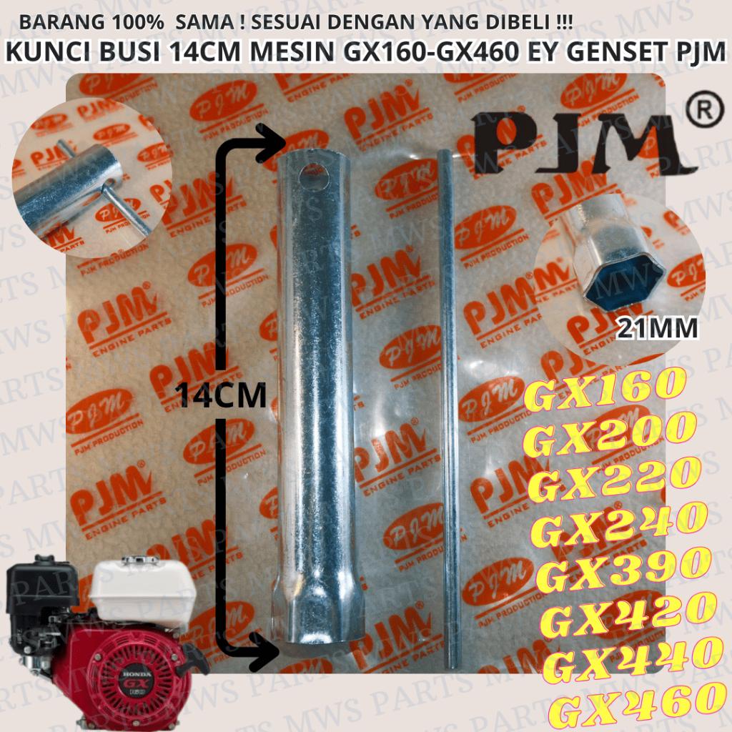 KUNCI BUSI 14CM SPANNER WRENCH SERBA GUNA MESIN HONDA GX160 GX200 GX220 GX240 GX390 GX420 GX440 GX46