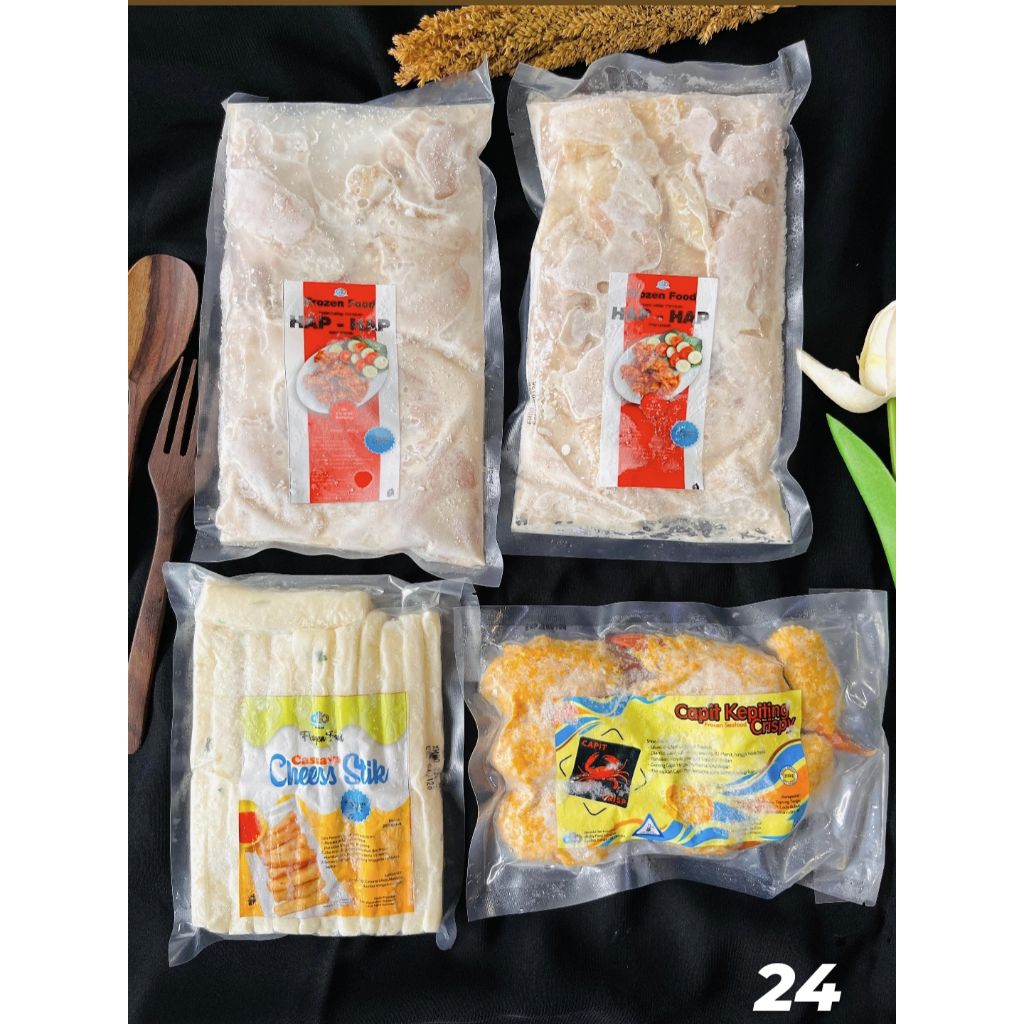 

Paket Hemat Dbaloy No. 24 | Ayam lalap 2, Chees stik 1, Capit kepiting crispy 1.