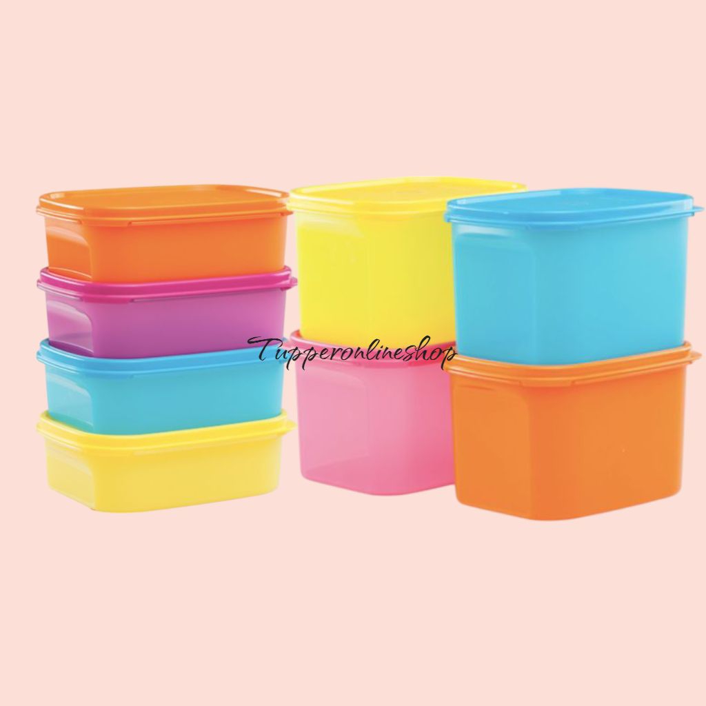 colorfull rectangular set tupperware / toples tupperware