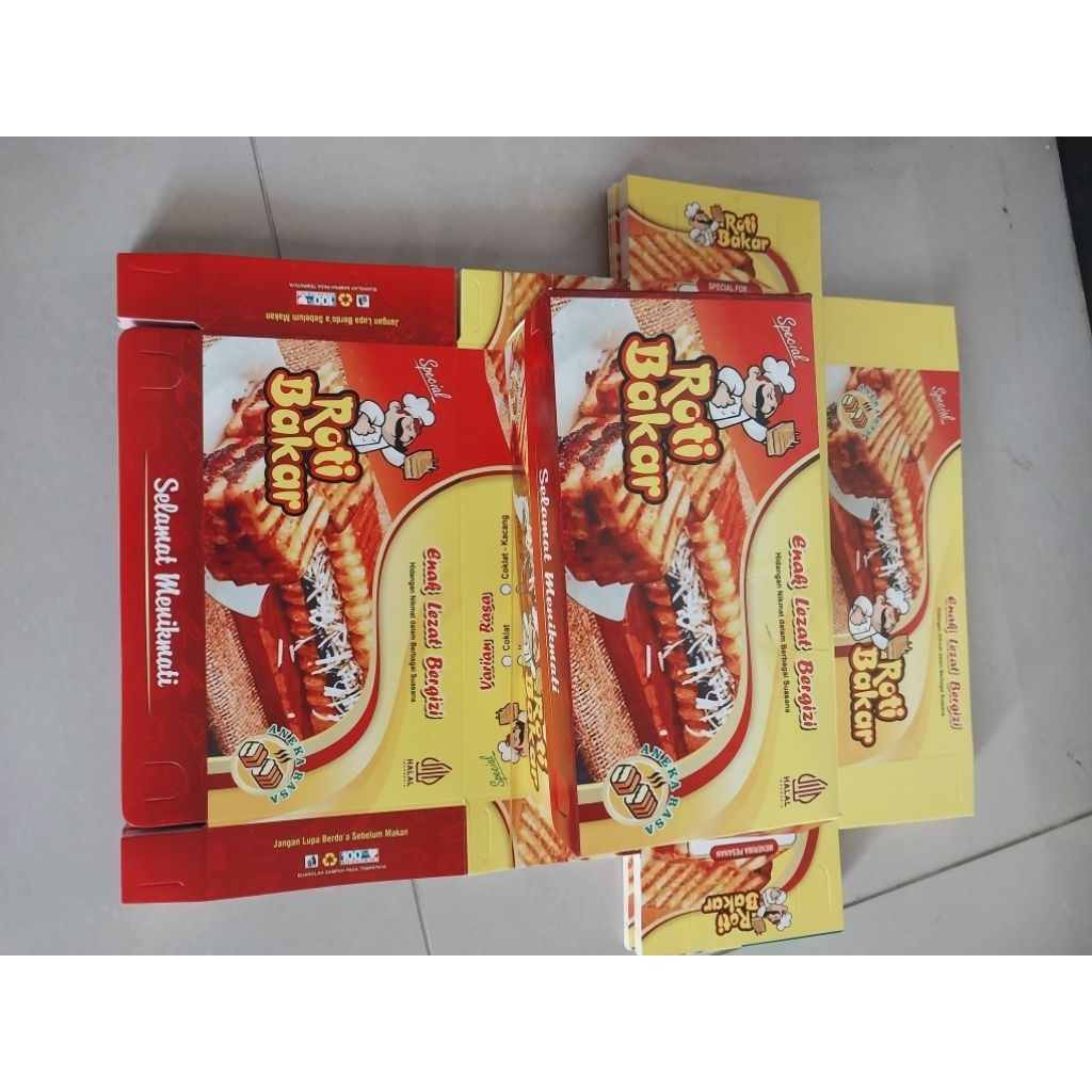 

100 picis kardusroti bakar/box roti bakar/snack roti bakar/kotak roti bakar