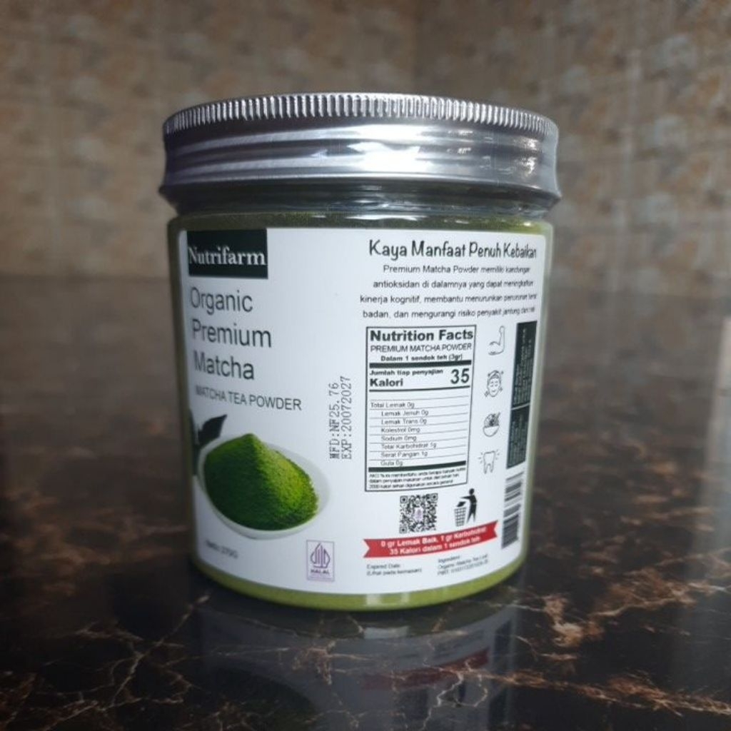 

Organic Premium Matcha Powder [Bubuk Matcha Nutrifarm 270gr]