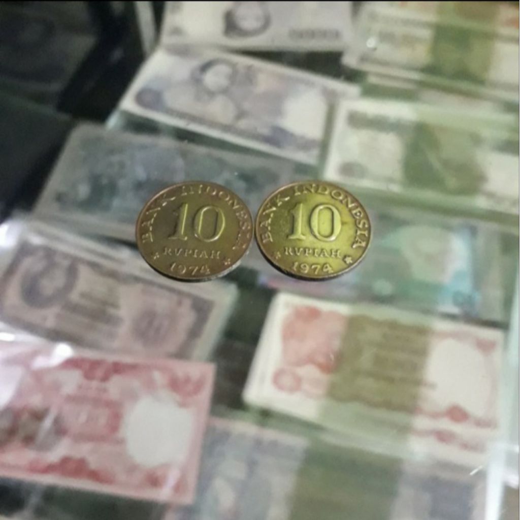 uang koin set 20 rupiah tabanas kuning asli