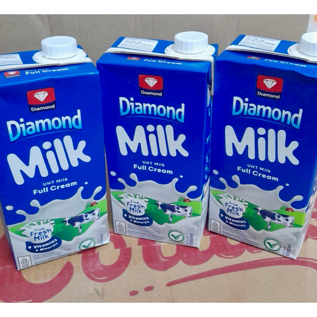 

Diamond UHT Milk Full Cream 1 Liter - Susu Siap Minum