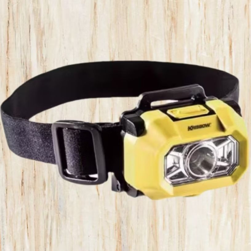 krisbow senter kepala 120 lumens 3 led 3w 3AAA // led headlight 120 lumens 3 led 3w 3AAA adjustable 