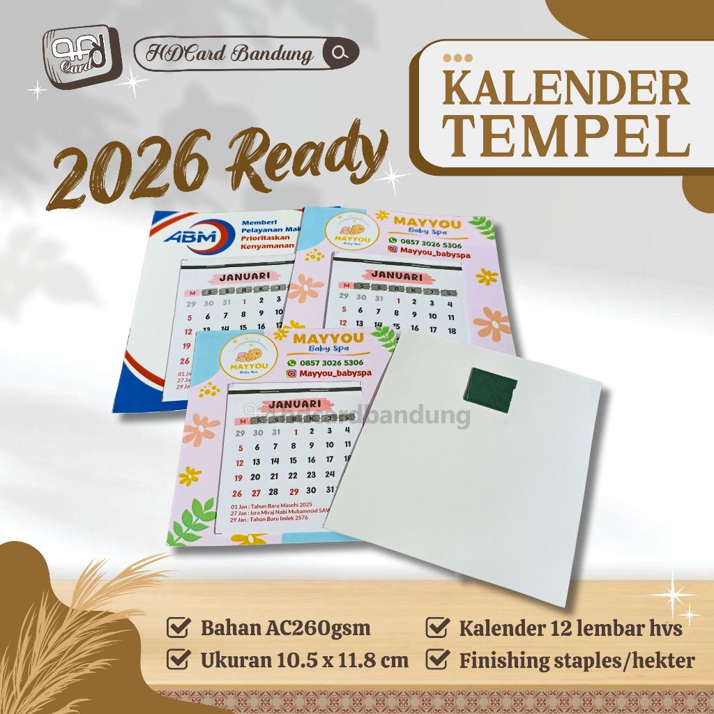 

Kalender Magnet Kalender Tempel Desain Custom Souvenir Unik Lucu l Kalnet