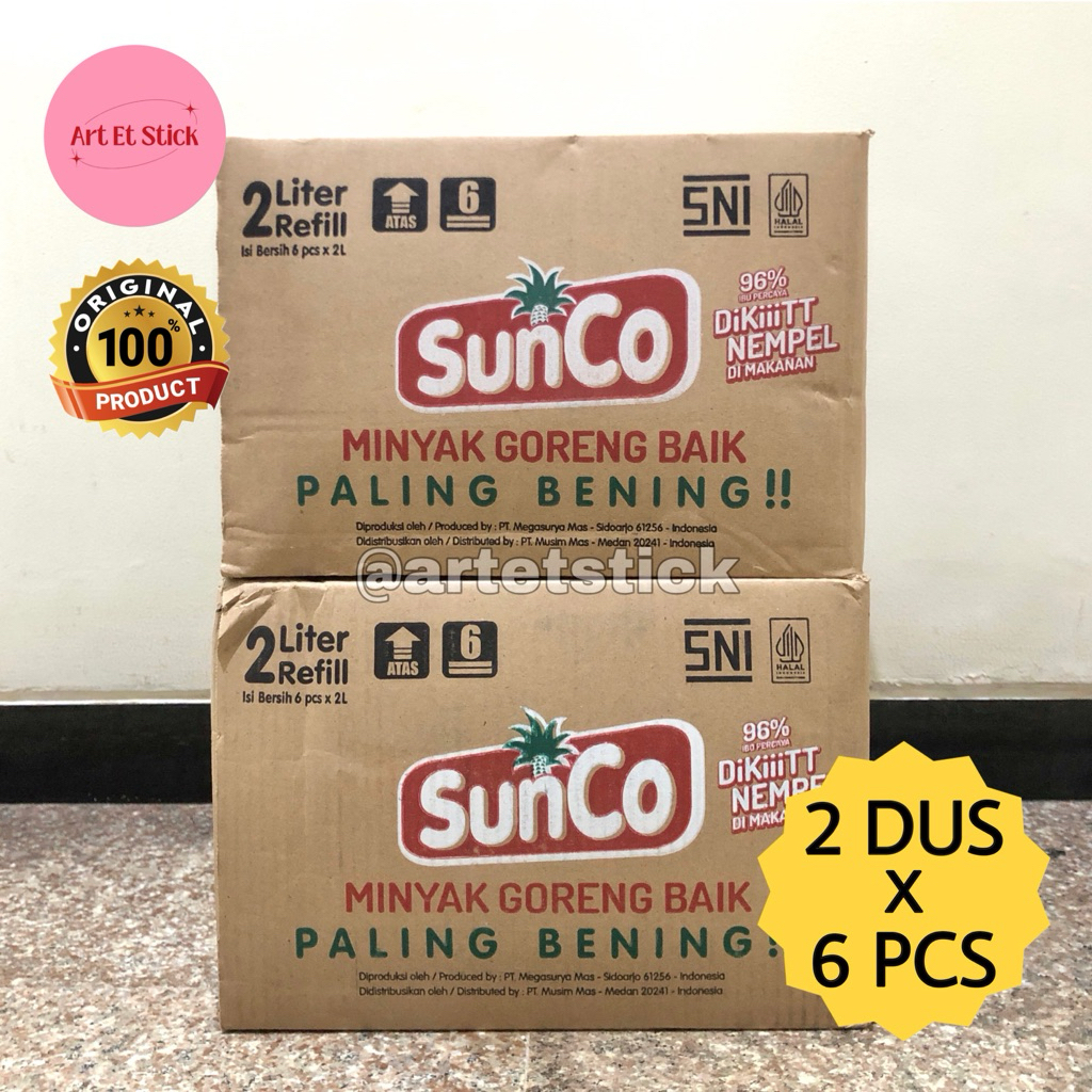 

Minyak Goreng Sunco 2 Liter - 2 Dus x 6 Pouch