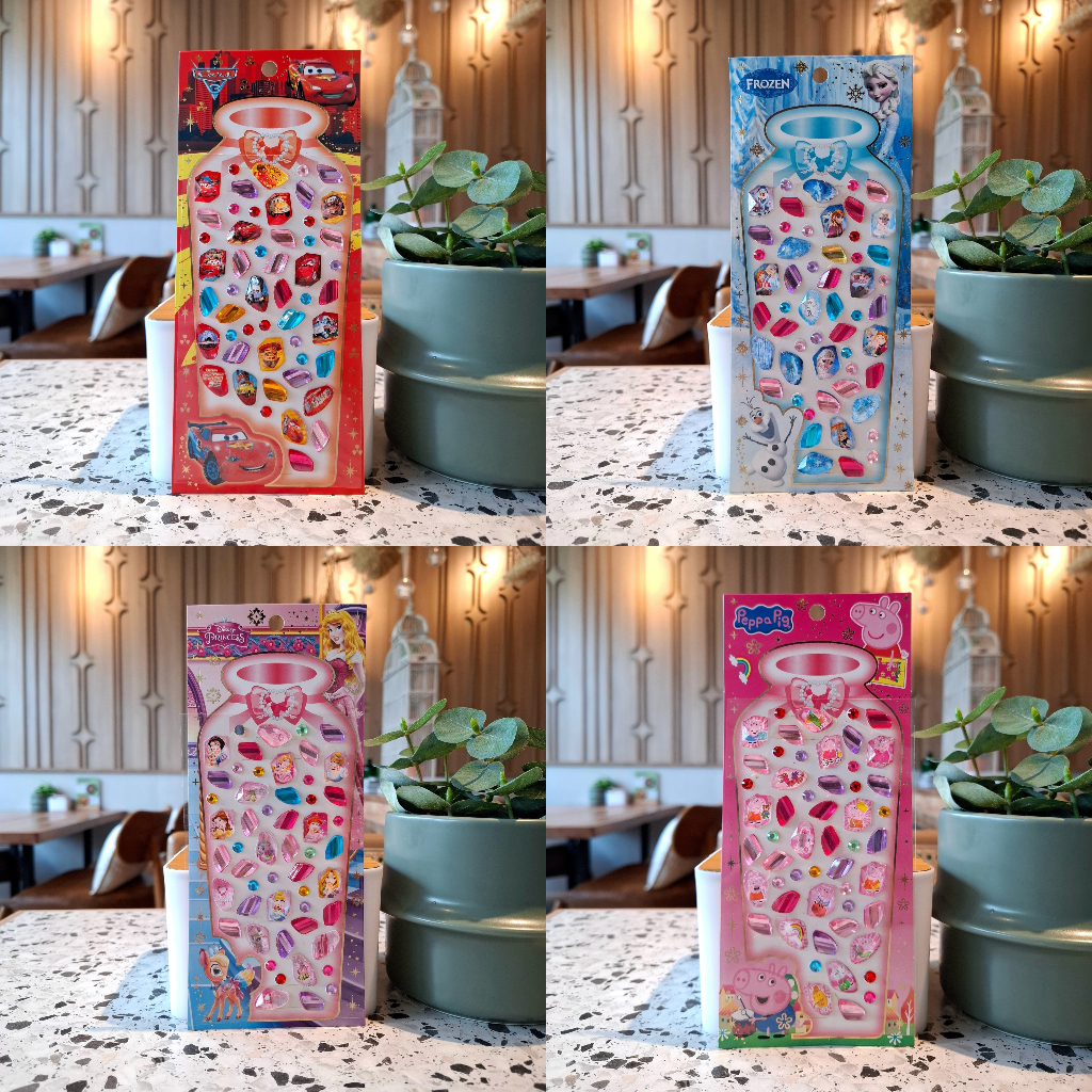 

Jewel Sticker Gambar Tempel Stiker Timbul Anak Karakter Kartun Disney Cars McQueen B