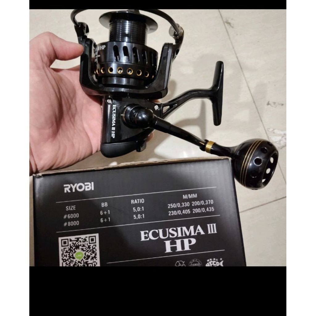 reel pancing ryobi ecusima iii hp pilihan 6000 8000