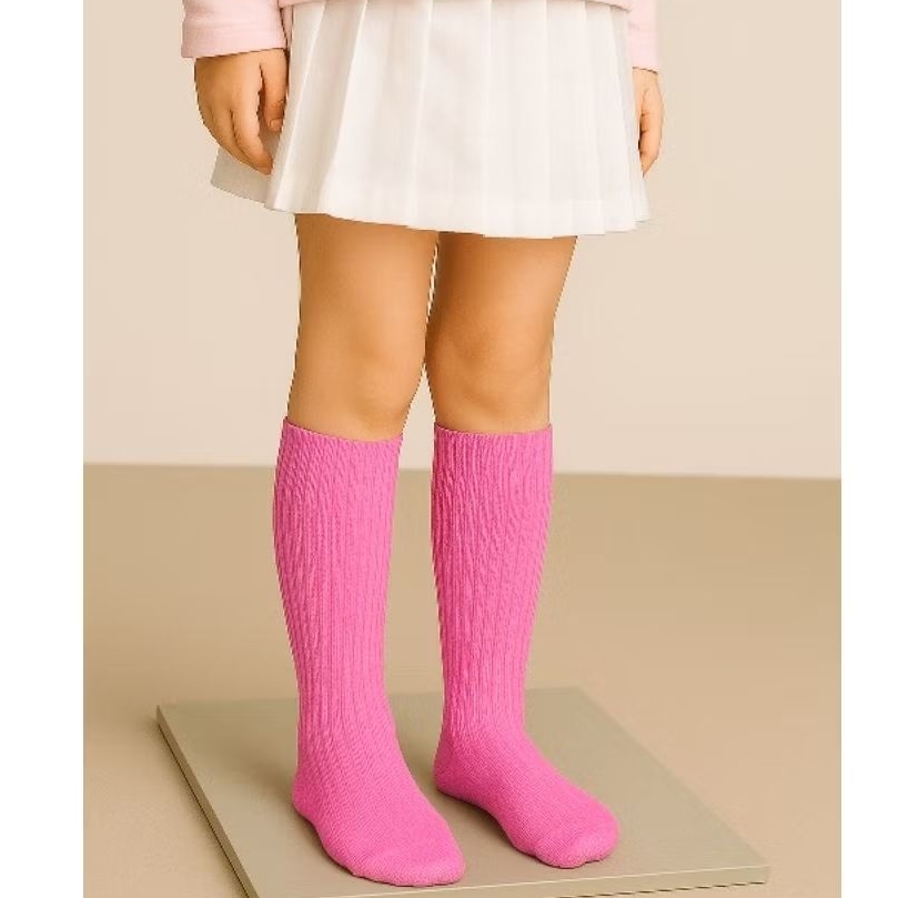 kaos kaki anak tk sd panjang selutut knee sock kids salur