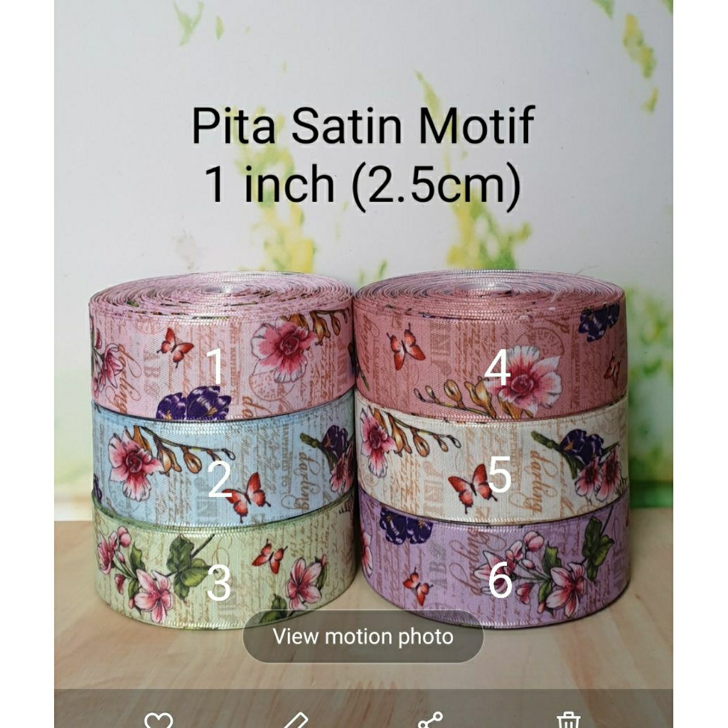 

Pita Satin Motif 1 inch (2.5cm) 20 yard