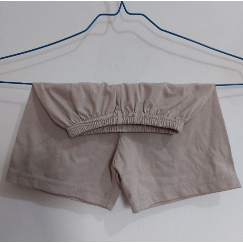 Celana pendek bayi anak polos nary krem