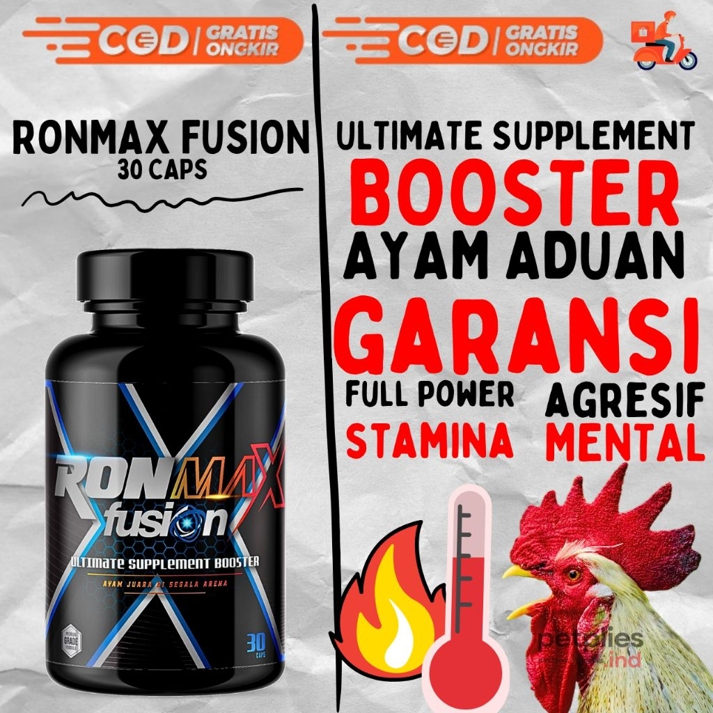 RONMAX FUSION - KAPSUL HARIAN AYAM ADUAN BOOSTER HARIAN AYAM ADUAN JAMU AYAM PETARUNG