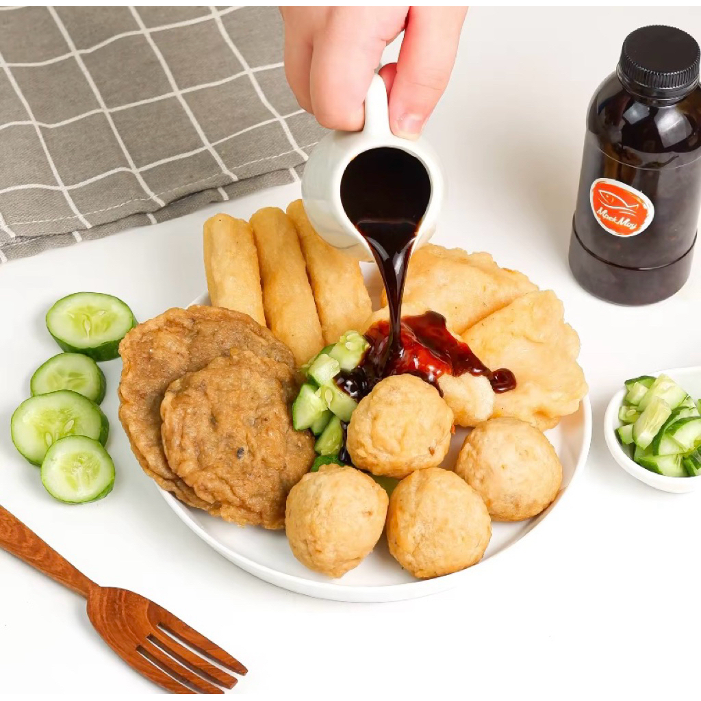 

Pempek campur Aseli Palembang ukuran besar adaan lenjer telor kulit