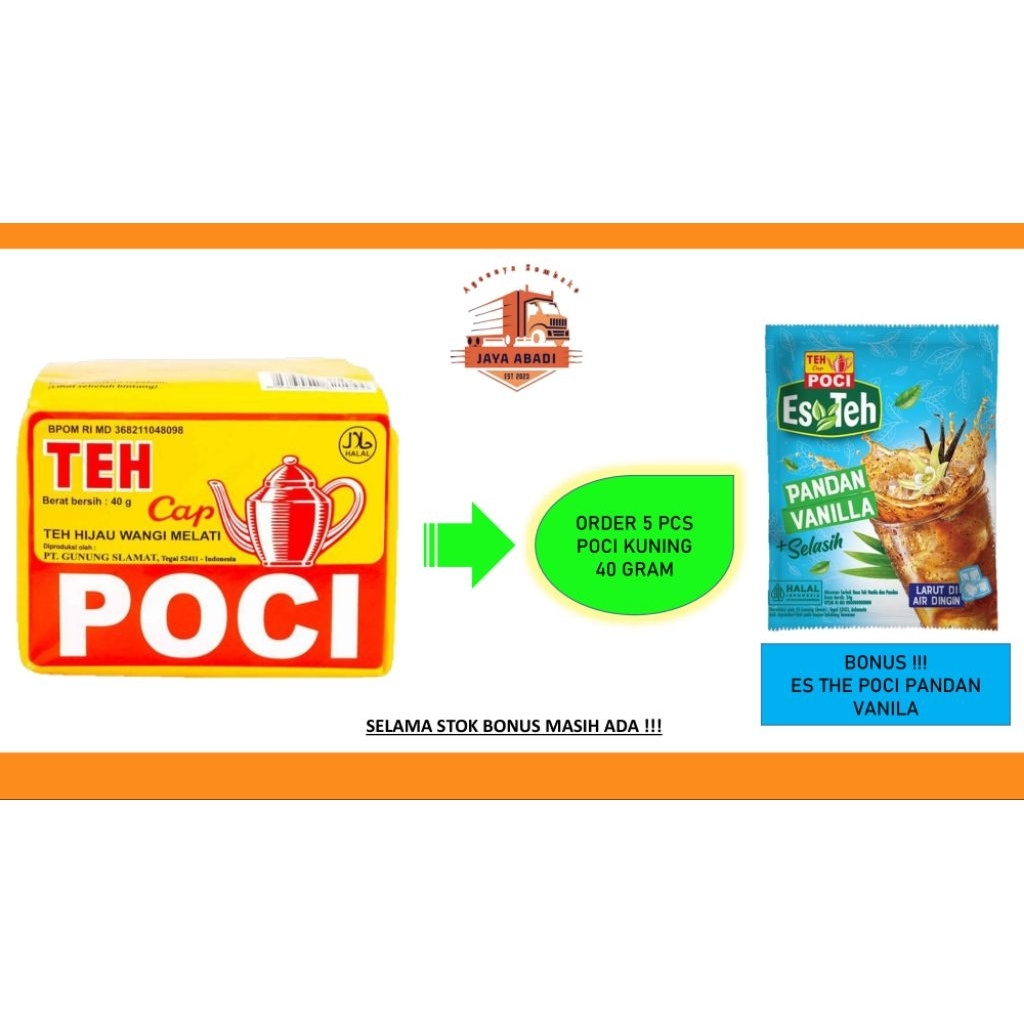 

TEH CAP POCI KUNING TAILAN 40 GR PER 5 BOX (KOTAK)