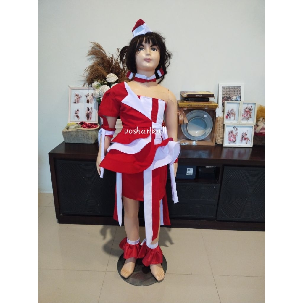 Kostum Merah putih 17 casua cindyl anak fashion show