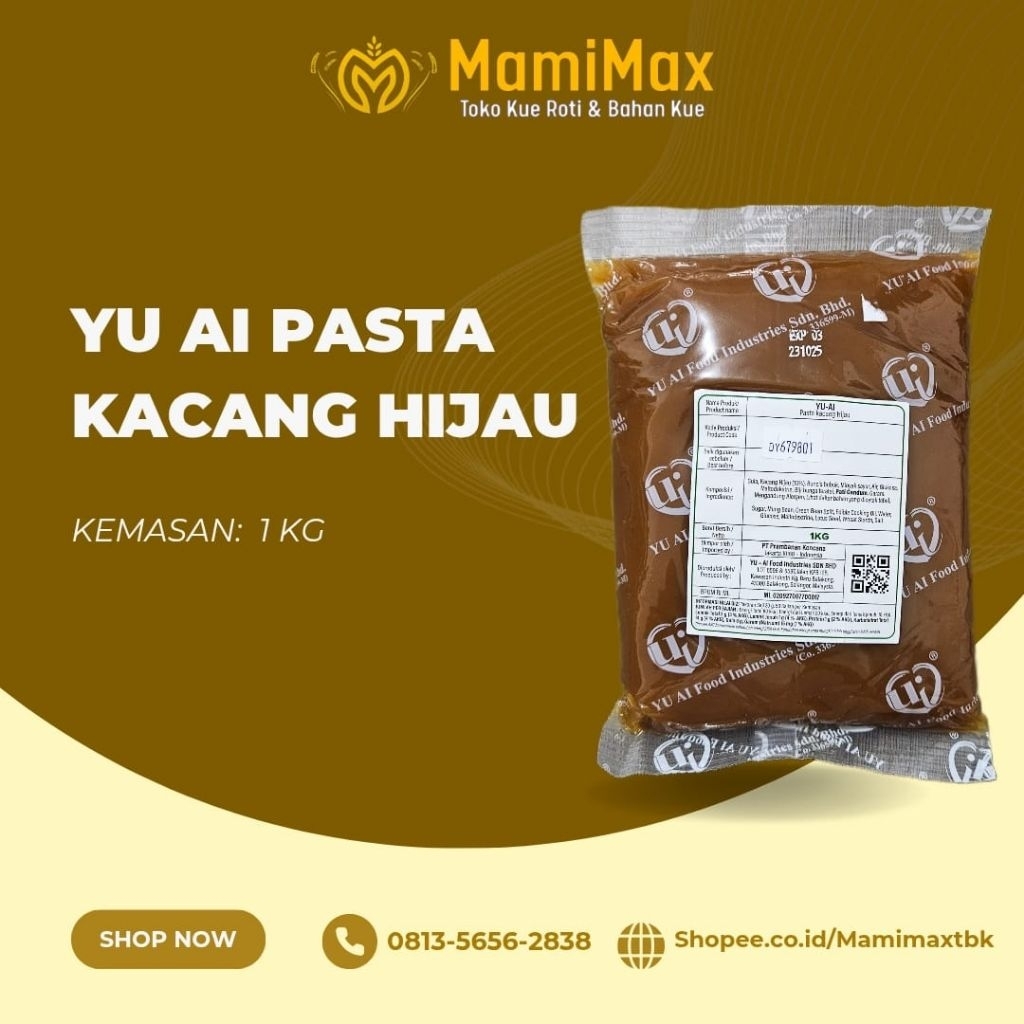 

YU AI PASTA KACANG HIJAU 1 KG ISIAN KUE BULAN / MOON CAKE , ROTI
