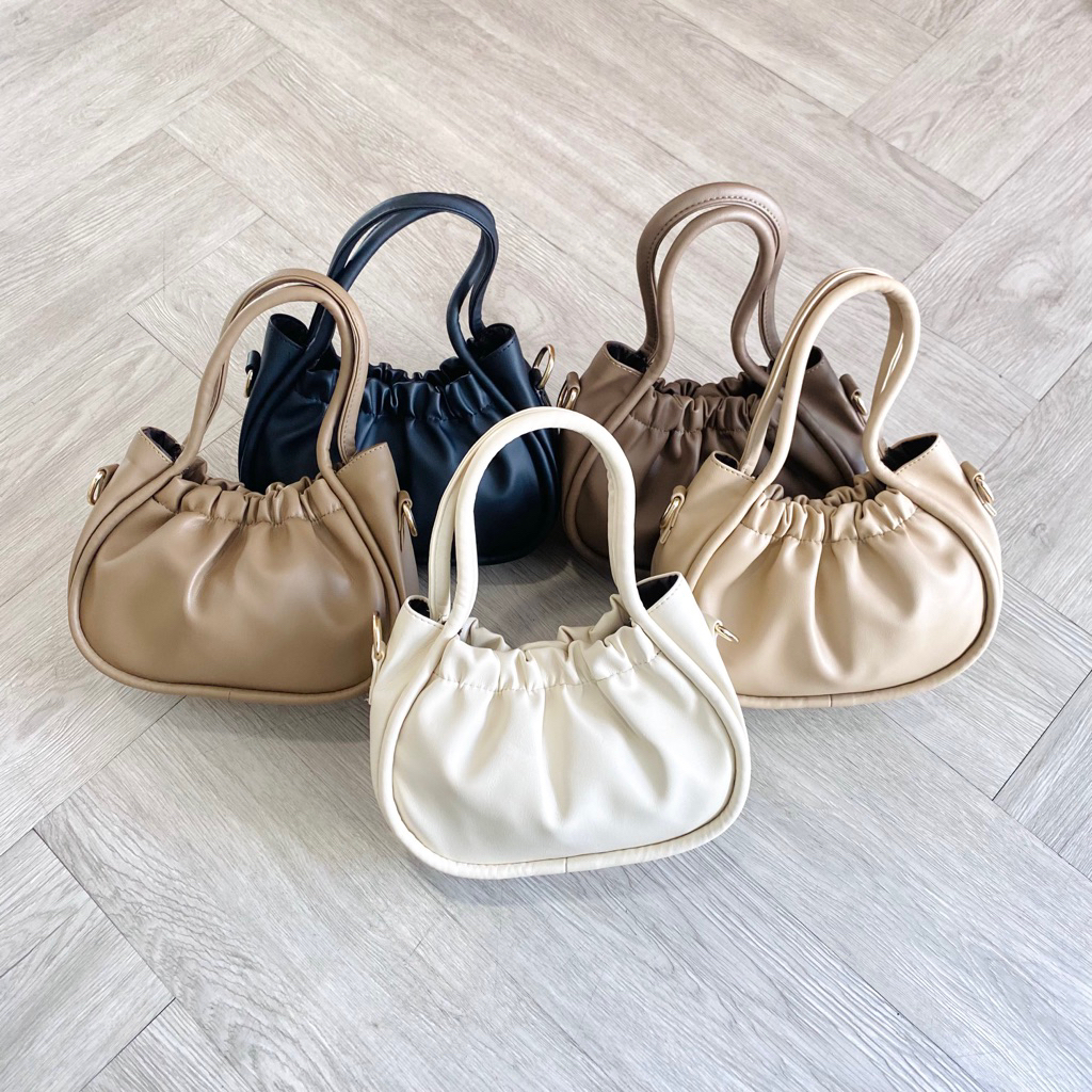 2IN1 BAG TAS SELEMPANG WANITA TAS TENTENG LUCU TAS KERUT PENGAIT MAGNET BY AYUCITRA.BAGS