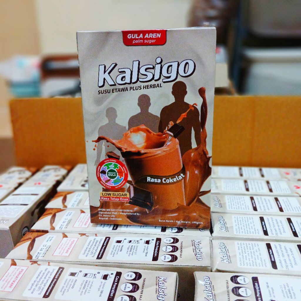 

Kalsigo Susu Kambing Etawa 5in1 Herbal Rasa Coklat Gula Aren