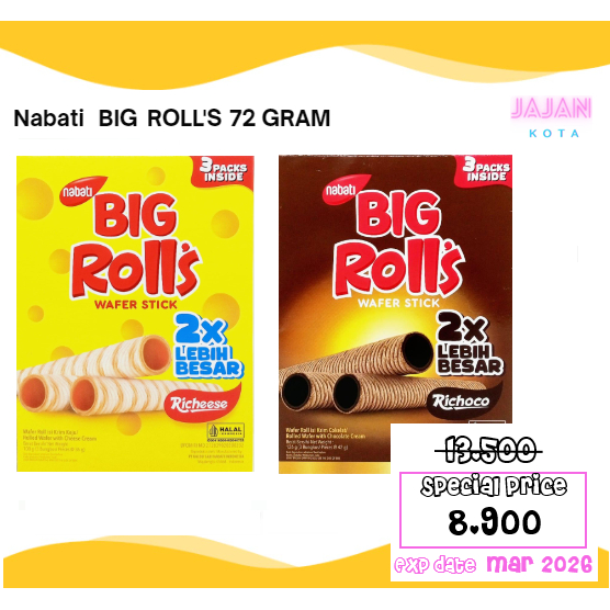 

Nabati BIG ROLLS 72 gram