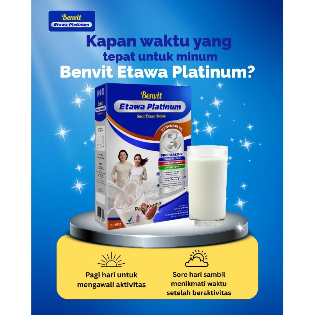 

2 Box Paket Hemat Benvit Etawa Platinum - Susu Kambing Atasi Nyeri Sendi Sakit Lutut dan Asam Urat