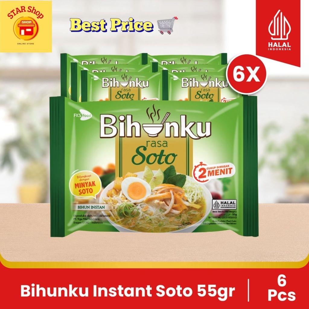 

Paket Bundling - Bihunku Instan - Soto - 55gr - 6pcs