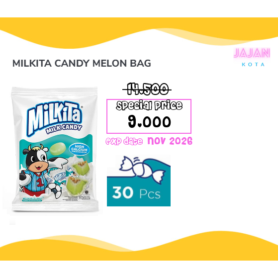

Milkita Melon Candy BAG isi 30 pcs