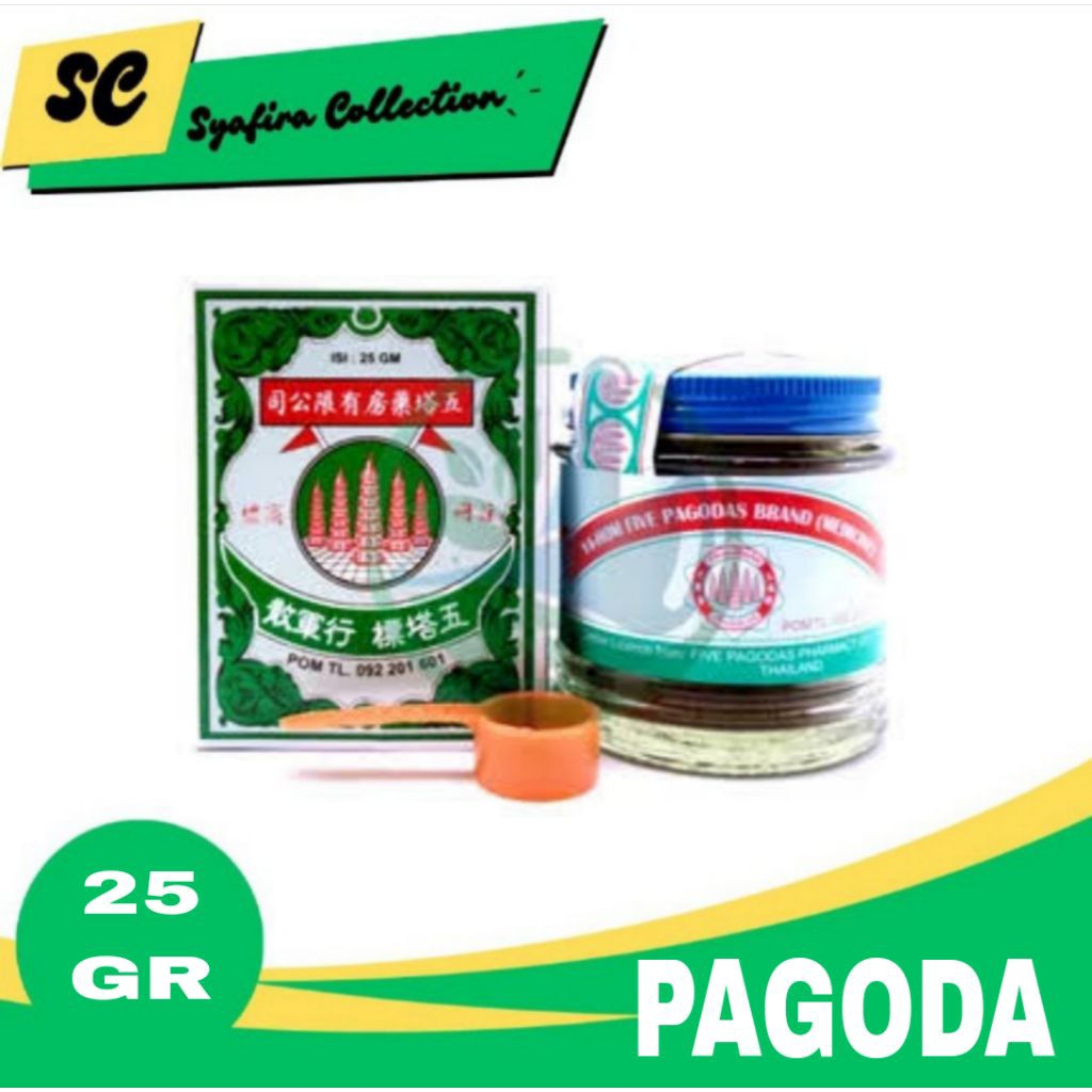 Puyer Cap Lima Pagoda Botol - Obat Sakit Perut,Mual & Diare