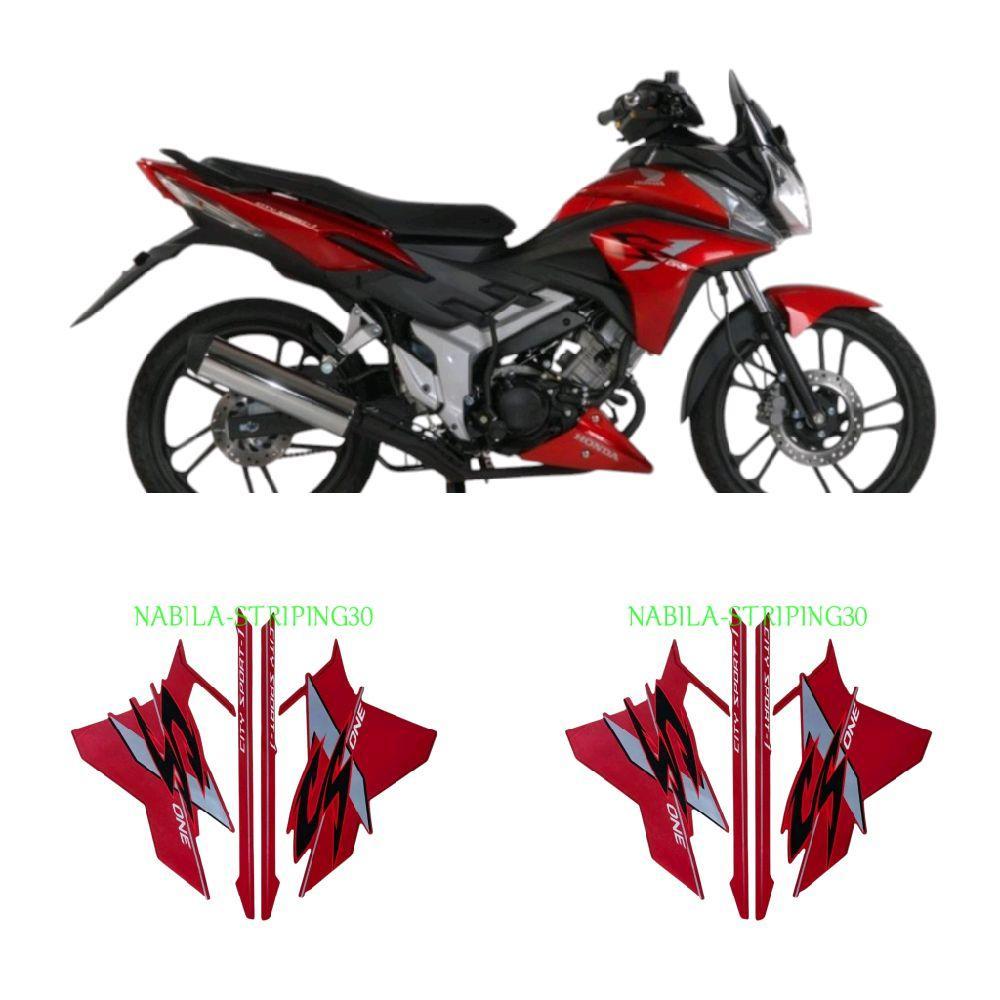 STRIPING STIKER LIS BODY MOTOR HONDA CS1 2009 MERAH STANDAR FULLSET