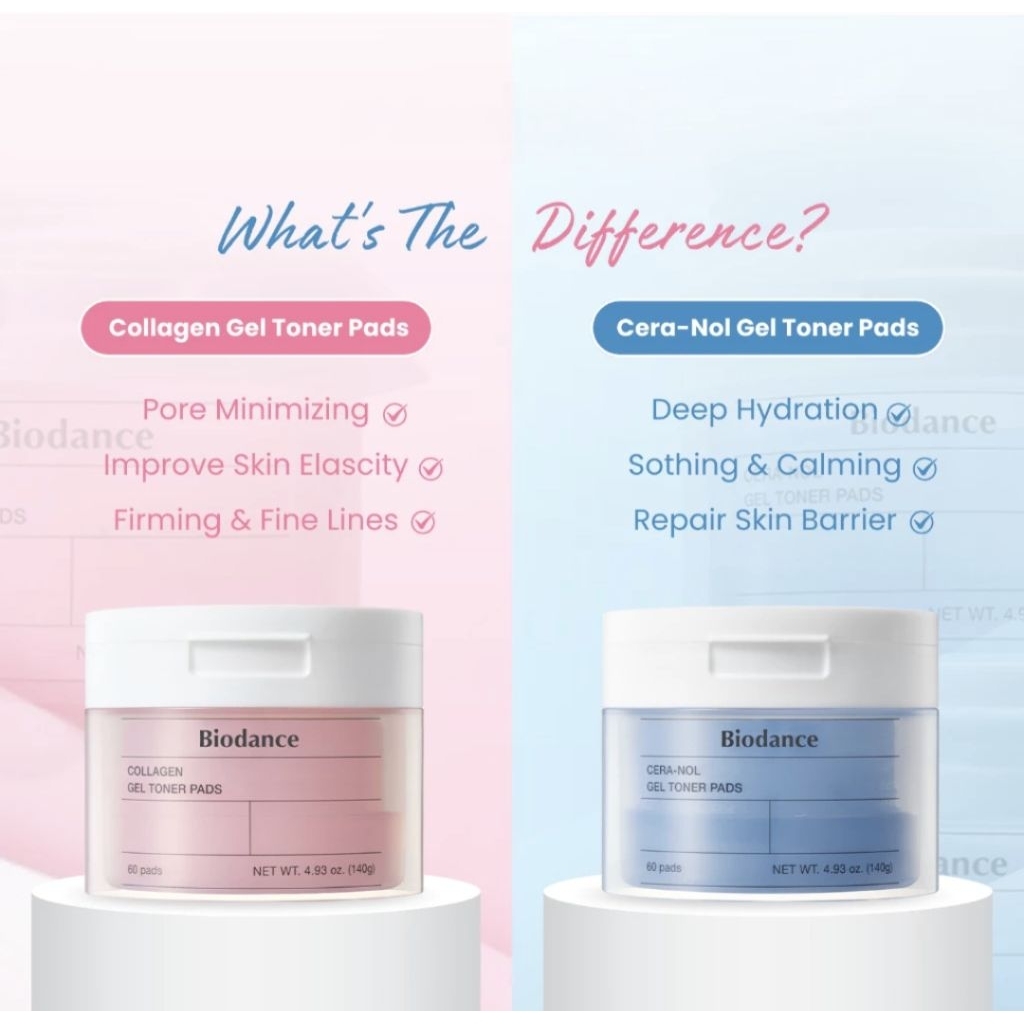 Biodance Toner Pads Collagen Gel / Cera-Nol Gel