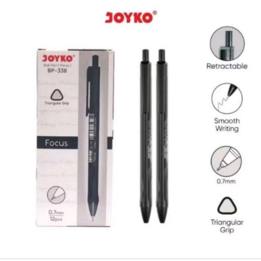 

Pulpen Ballpoint Joyko BP 338 Vocus 0.7mm (12pcs)