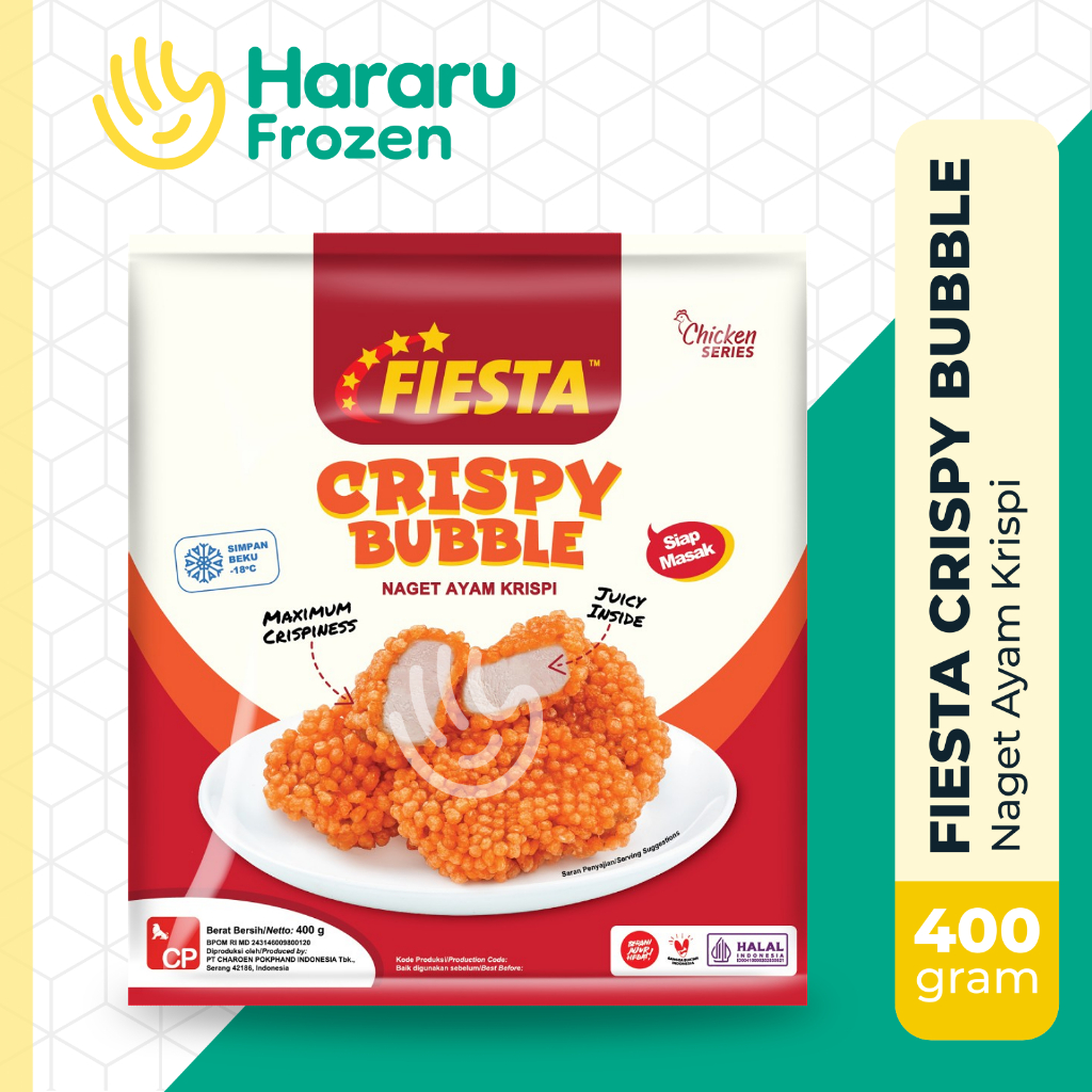 

FIESTA Chicken Nugget Crispy Bubble Naget Ayam Krispi 400 gram
