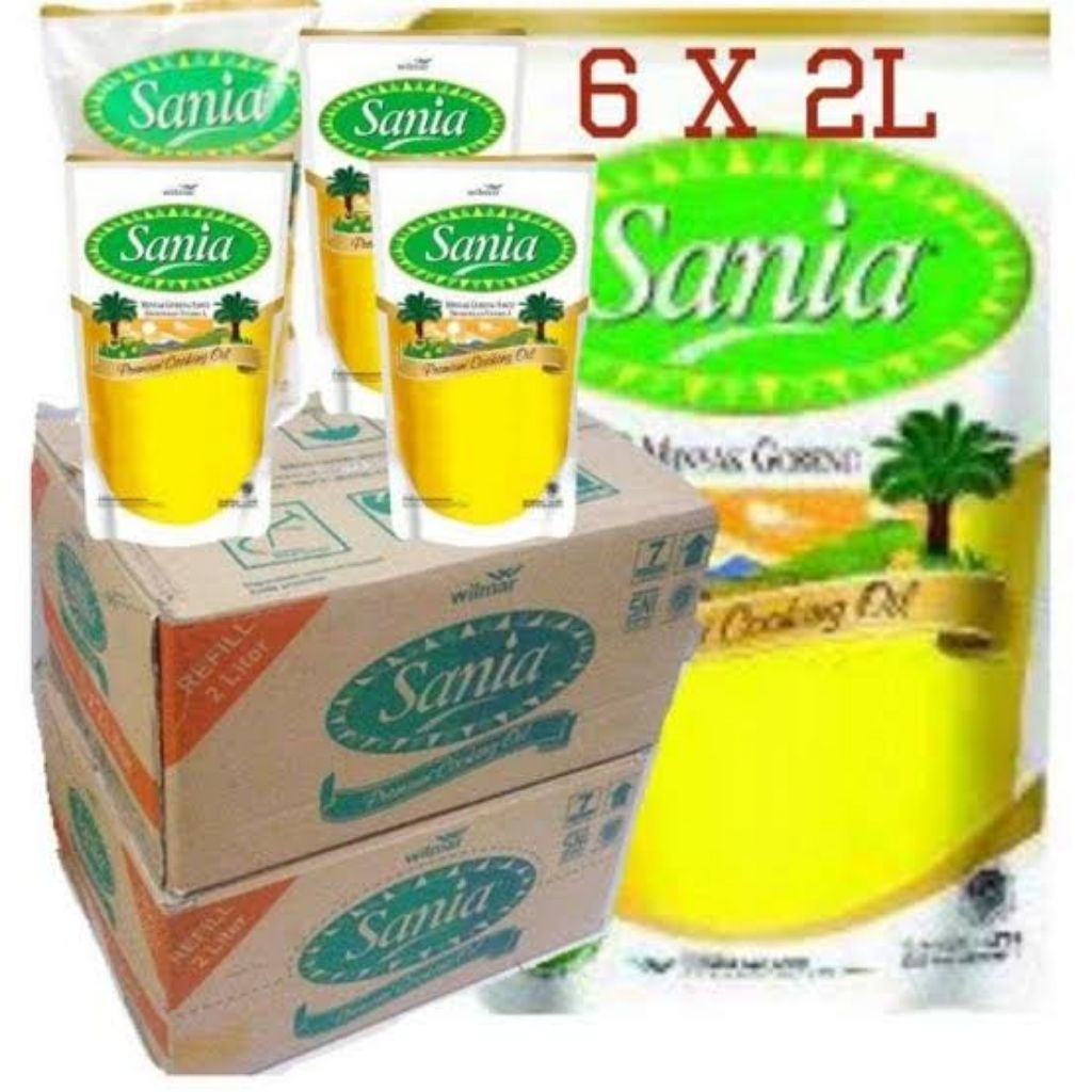 

(HARGA 1DOS) INSTAN MINYAK GORENG SANIA 2 LITER 1DOS ISI 6