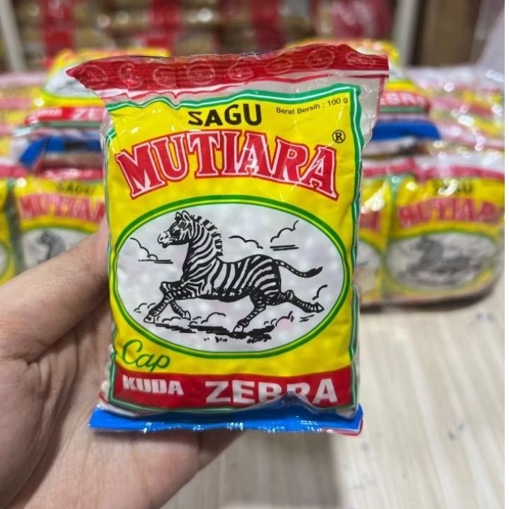 

Sagu Mutiara Cap Kuda Zebra 100 gram