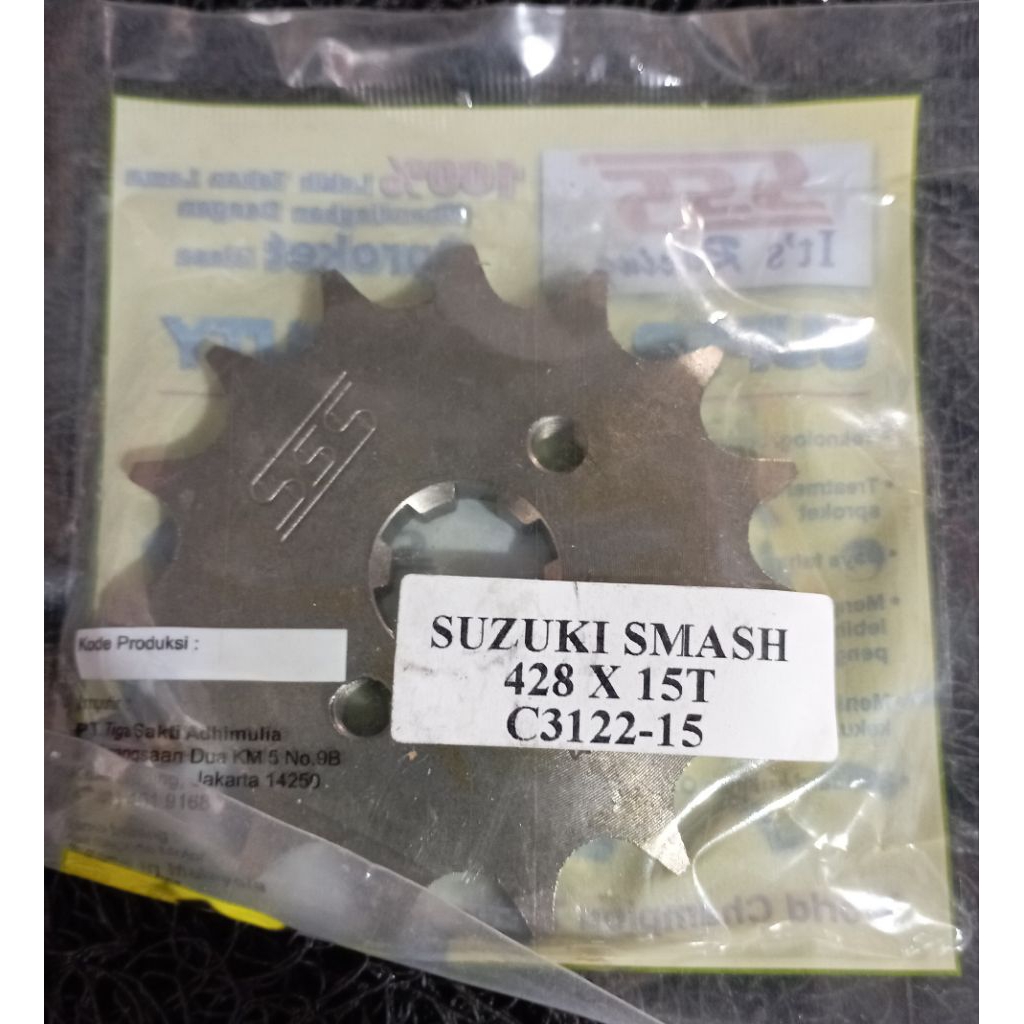 Gir SSS Smash 428 15 Tebal Gear depan Original SSS Racing