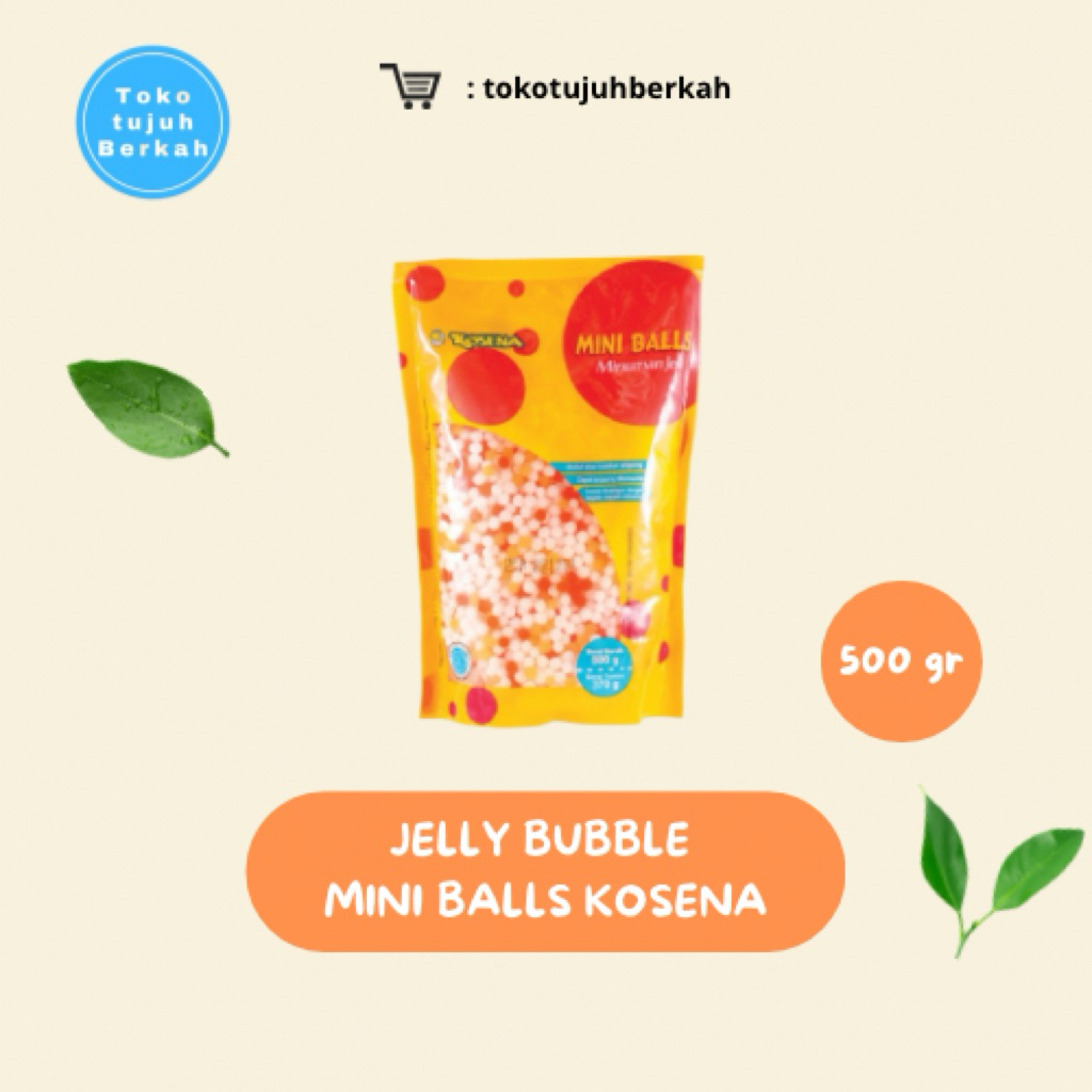 

Jelly Motif Bubble Mini Balls Bentuk Mutiara Warna Warni Kosena 500 gr
