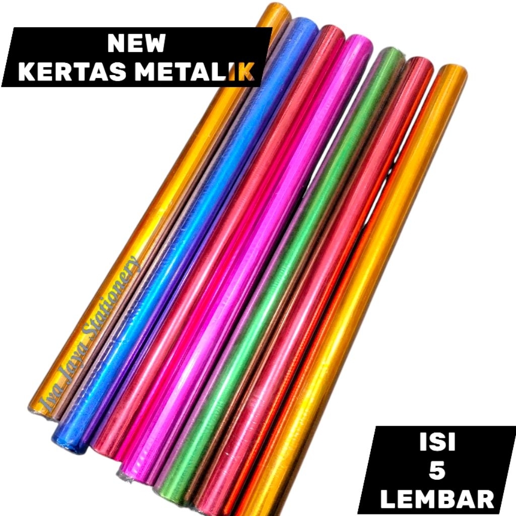 

5 Lembar Kertas Metalik (Warna Mengkilap)