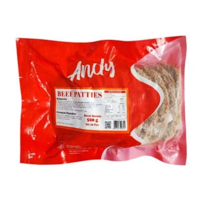 

Andy Beef Patties 500gr isi 10pcs