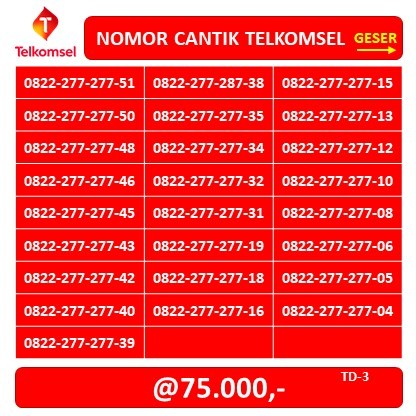 NOMOR CANTIK TELKOMSEL BAGUS