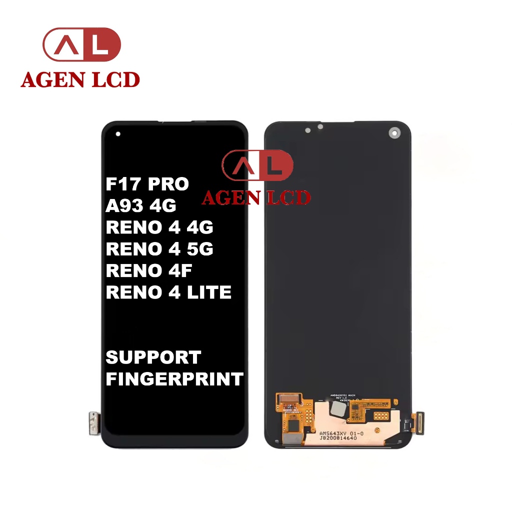 LCD OLED For Oppo A93 4G - F17 Pro - Reno 4 4G 5G - Reno 4F - Reno 4 Lite OLED - SUPPORT FINGERPRINT