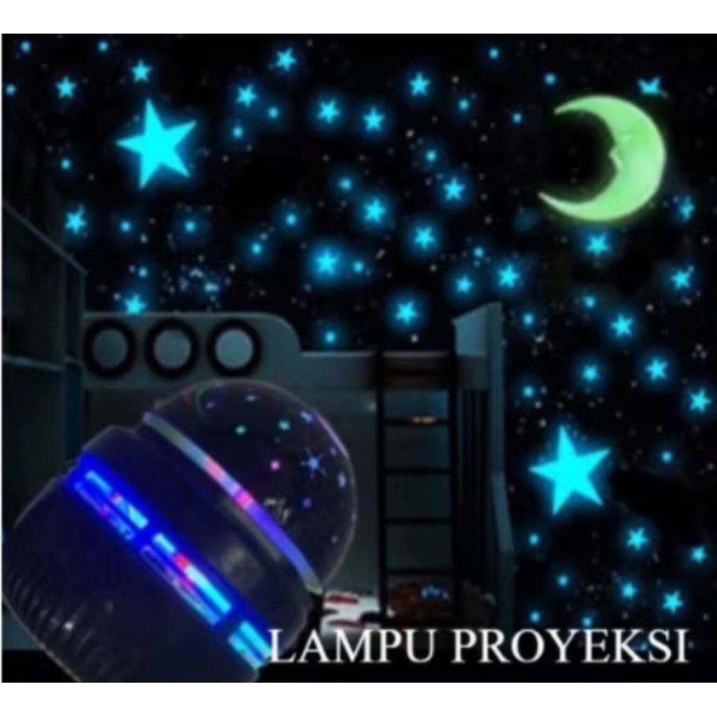 lampu proyektor bulan bintang