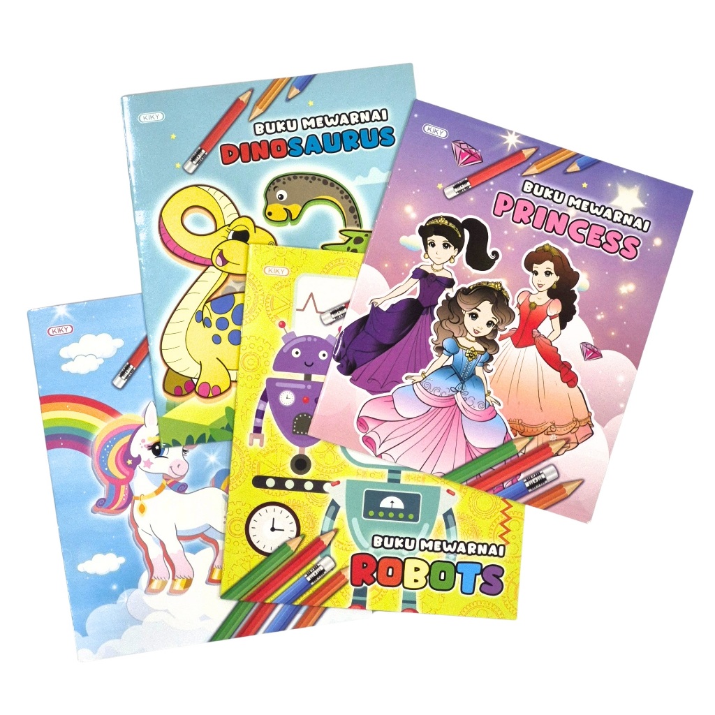 

Buku Mewarnai Kiky Coloring Book ukuran Tanggung